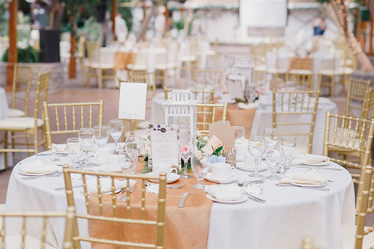 Madison Greenhouse Wedding Venue Table Setting and Decor